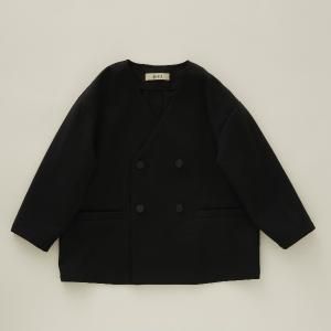 <img class='new_mark_img1' src='https://img.shop-pro.jp/img/new/icons14.gif' style='border:none;display:inline;margin:0px;padding:0px;width:auto;' />Ceremony Poplin collarless jacket / black /eLfinFolk  2025SS