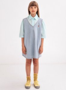 <img class='new_mark_img1' src='https://img.shop-pro.jp/img/new/icons14.gif' style='border:none;display:inline;margin:0px;padding:0px;width:auto;' />pinafore dress / bleached light blue / REPOSE AMS 24ss