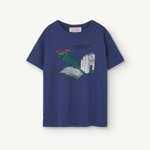 <img class='new_mark_img1' src='https://img.shop-pro.jp/img/new/icons14.gif' style='border:none;display:inline;margin:0px;padding:0px;width:auto;' />ROOSTER KIDS T-SHIRT Deep Blue /  The animals observatory | ˥ޥ륺֥Хȥ꡼ 24ss