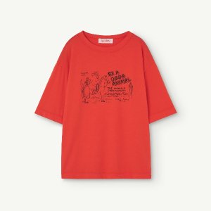 <img class='new_mark_img1' src='https://img.shop-pro.jp/img/new/icons14.gif' style='border:none;display:inline;margin:0px;padding:0px;width:auto;' />ROOSTER OVERSIZE KIDS T-SHIRT Red /  The animals observatory 24ss
