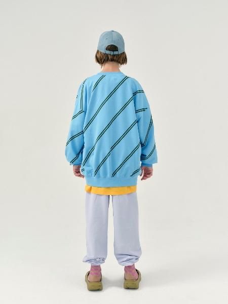 mainstory トレーナー スウェット 2024ss | main story Bubble Sweatshirt Blue Diagonal