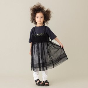 <img class='new_mark_img1' src='https://img.shop-pro.jp/img/new/icons14.gif' style='border:none;display:inline;margin:0px;padding:0px;width:auto;' />Tulle shirring dress / black | folkmade (フォークメイド) 24ss