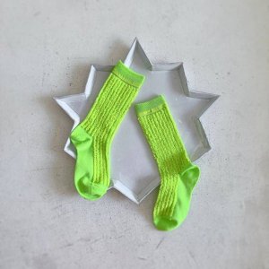<img class='new_mark_img1' src='https://img.shop-pro.jp/img/new/icons14.gif' style='border:none;display:inline;margin:0px;padding:0px;width:auto;' />THREE-D LINE SOCKS / LIME / フランキーグロウ (FRANKY GROW) 24ss