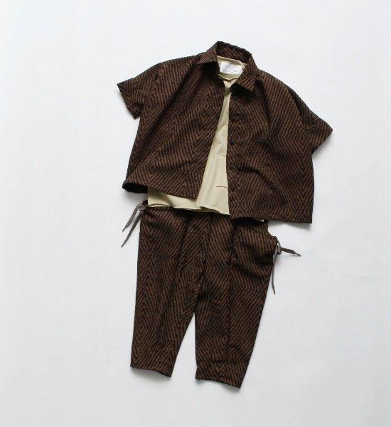 ヌヌフォルム　パンツ nunuforme ヌヌフォルム サイドドロストパンツ Brown