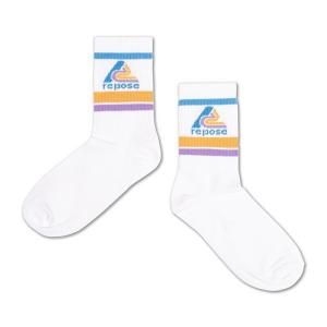 <img class='new_mark_img1' src='https://img.shop-pro.jp/img/new/icons14.gif' style='border:none;display:inline;margin:0px;padding:0px;width:auto;' />25ssRepose AMS / SPORTY SOCKS White Logo