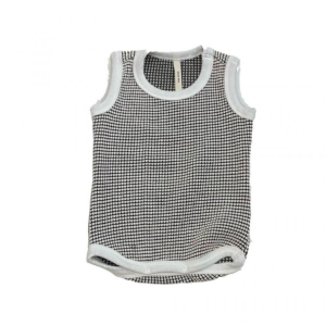 BabyMOUN TEN. ޥƥ / bicolor waffle tanktop Ecru Charcoal