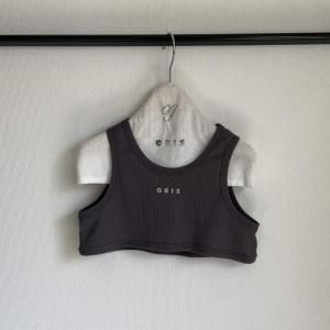 <img class='new_mark_img1' src='https://img.shop-pro.jp/img/new/icons14.gif' style='border:none;display:inline;margin:0px;padding:0px;width:auto;' />25ssGRIS  / Rib short tank top Charcoal						