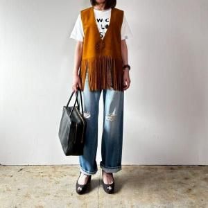 <img class='new_mark_img1' src='https://img.shop-pro.jp/img/new/icons14.gif' style='border:none;display:inline;margin:0px;padding:0px;width:auto;' />PopupƥM53  / KNUCKLE FRINGE VEST CAMEL