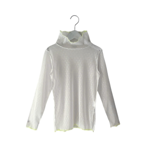 <img class='new_mark_img1' src='https://img.shop-pro.jp/img/new/icons14.gif' style='border:none;display:inline;margin:0px;padding:0px;width:auto;' />25awFrankygrow ե󥭡 / DOTS TULLE MELLOW SHEER HIGH-NECK TOPS / WHITE