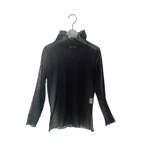 <img class='new_mark_img1' src='https://img.shop-pro.jp/img/new/icons14.gif' style='border:none;display:inline;margin:0px;padding:0px;width:auto;' />25awFrankygrow ե󥭡 / DOTS TULLE MELLOW SHEER HIGH-NECK TOPS / BLACK