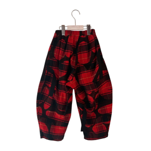 <img class='new_mark_img1' src='https://img.shop-pro.jp/img/new/icons14.gif' style='border:none;display:inline;margin:0px;padding:0px;width:auto;' />25awFrankygrow ե󥭡 / FORMED CHECK TAPE BIG PANTS / BLACK-RED