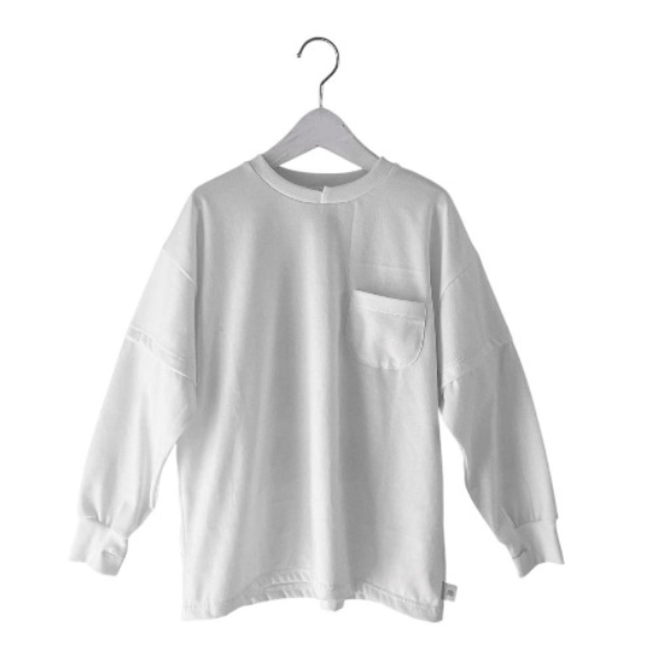 MIN-NANO × frankygrow | L/S TEE white - microapartment