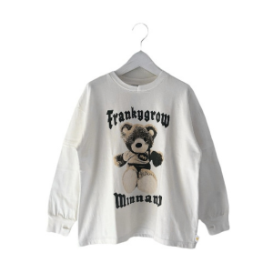 <img class='new_mark_img1' src='https://img.shop-pro.jp/img/new/icons14.gif' style='border:none;display:inline;margin:0px;padding:0px;width:auto;' />MIN-NANO  frankygrow / GRAPHIC L/S TEE - BEAR white