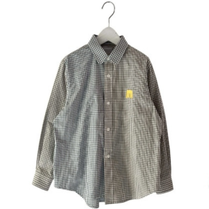 <img class='new_mark_img1' src='https://img.shop-pro.jp/img/new/icons14.gif' style='border:none;display:inline;margin:0px;padding:0px;width:auto;' />MIN-NANO  frankygrow / ASYMMETRICAL HEM ROUND COLLAR SHIRT GINGAHAM CHECK