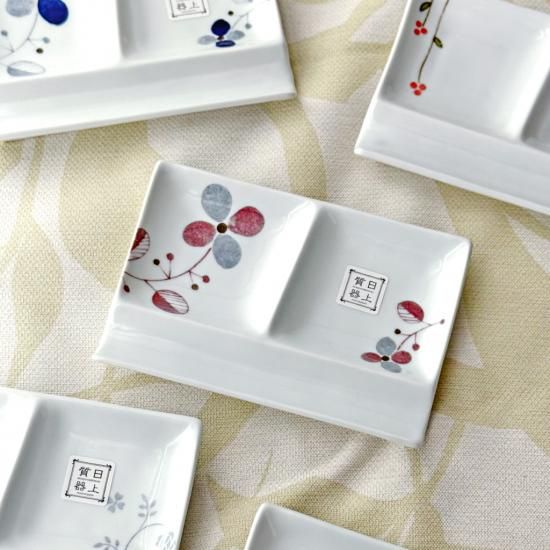 日上質器仕切りプレート 梅陶器