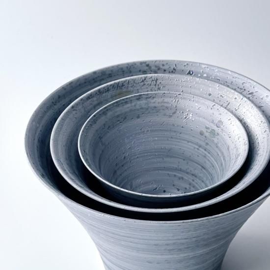 【新品】波佐見焼　いれこ碗　４点セット　ラスターグレー 波佐見焼 いれこ碗 中 通販 - ディノス