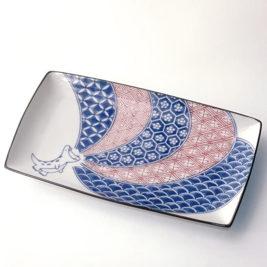 江戸っ子恐竜 祥瑞竜 | 長角皿 - 梅陶器