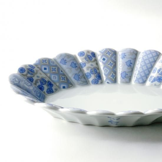 花離宮 楕円皿 大 | 格調高い新しい和のデザイン - 梅陶器