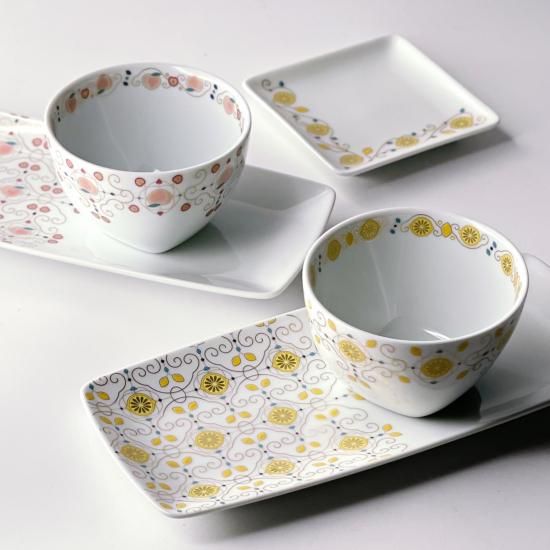 くだもの 菓子皿（れもん・もも） | 有田焼 - 梅陶器