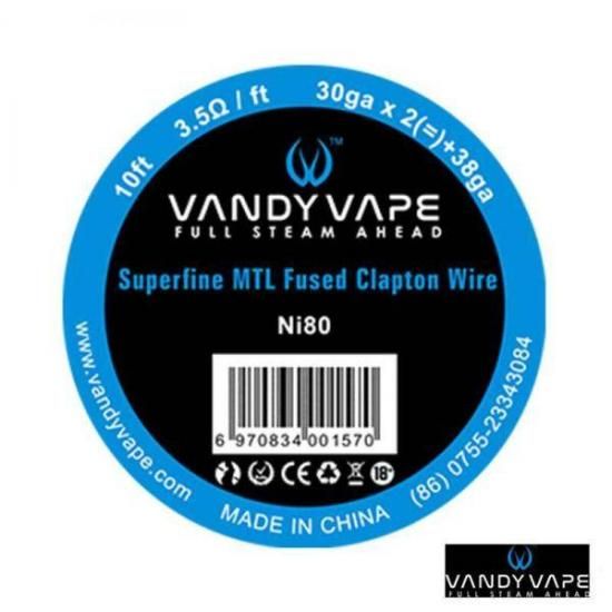 �Х�ǥ��٥��� Vandy vape Ni80 Sup 30ga*2(=)+38ga (3.5ohm/ft)