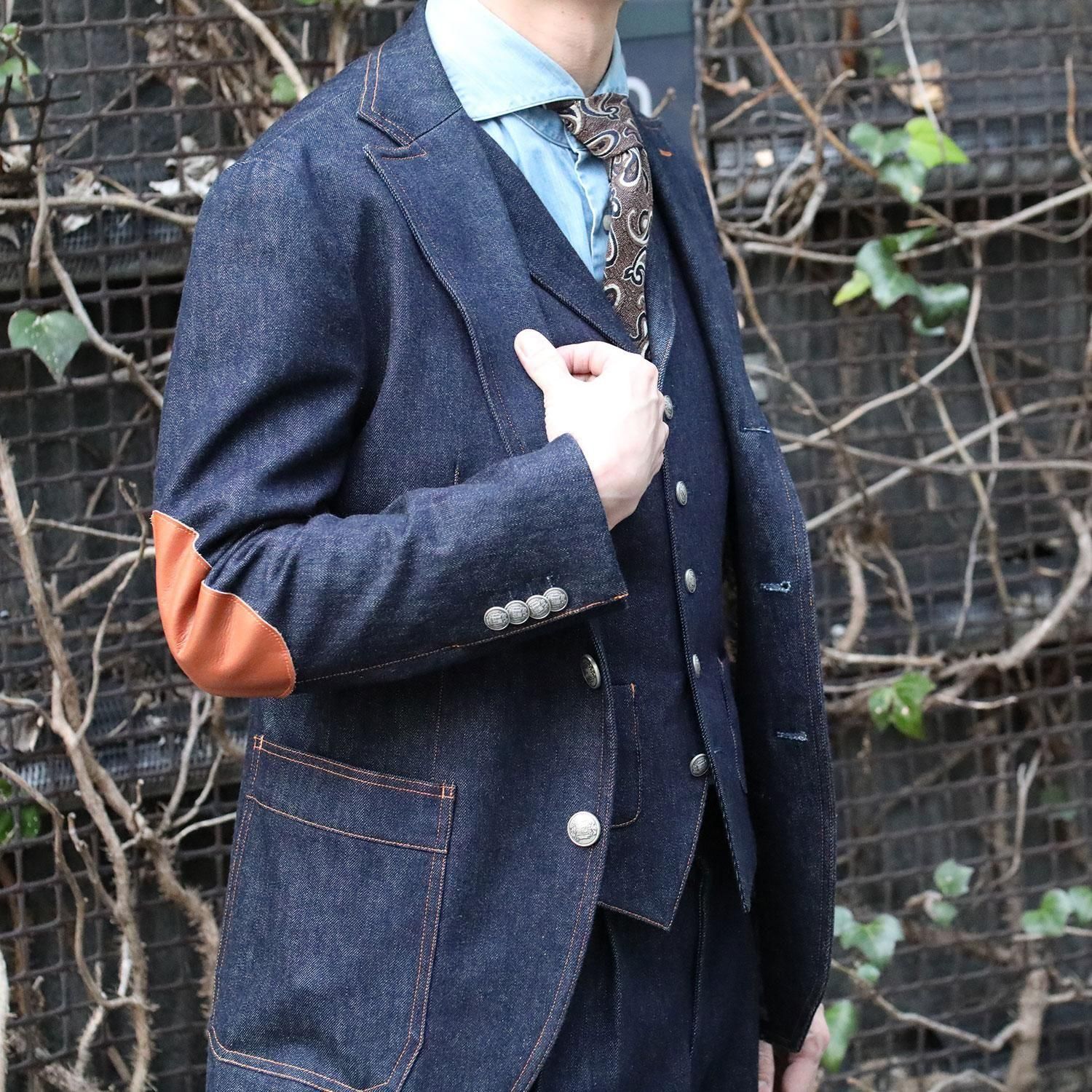 国産デニム・日本製デニム セルヴィッチデニムスーツ「AMIRA」ダブル