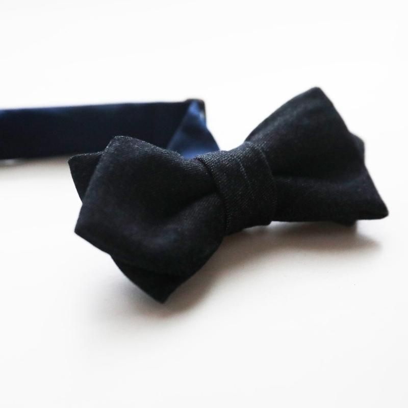 蝶ネクタイ(紺) 7ozマチュピチュデニム使用 国内生産品 - デニムスーツ