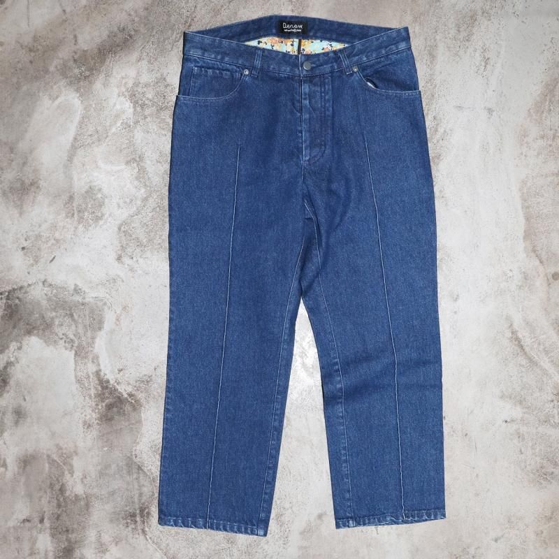 12oz バイオウォッシュ+軽ブリーチ加工 クリースミシン縫 12oz バイオウォッシュ+軽ブリーチ加工 クリースミシン縫