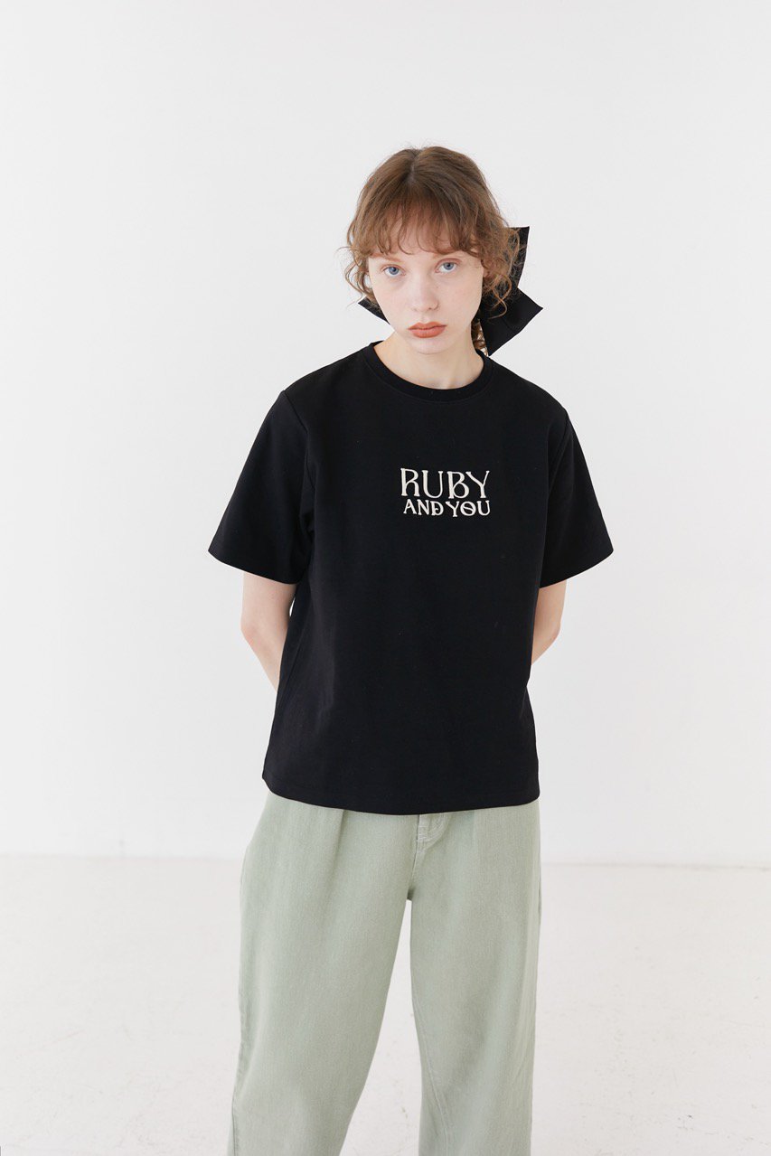 RUBY AND YOU RUBY エンブロイダリーロゴTシャツ