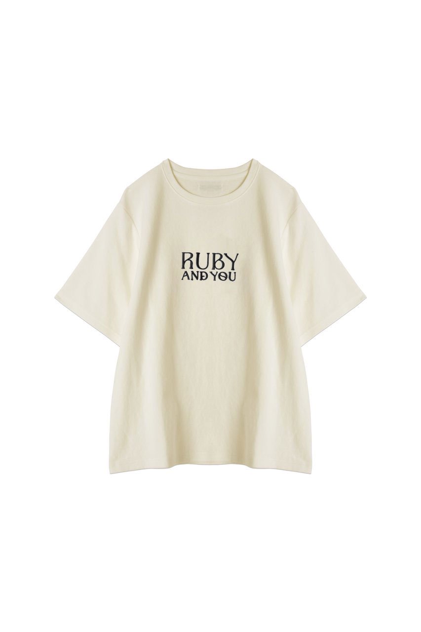RUBY AND YOU RUBY エンブロイダリーロゴTシャツ