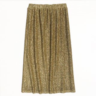 Glitter pleat skirt<br>Gold