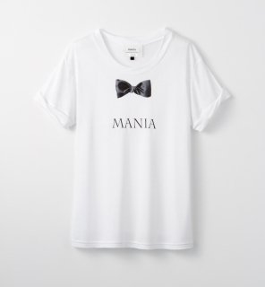 Bow tie Print T-shirts<br/>/White
