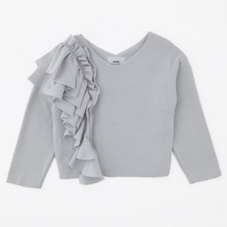 Frill pullover<br/>/Gray
