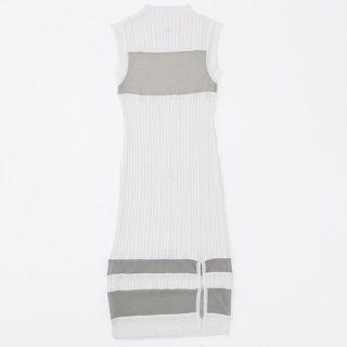 Random rib knit onepiece dress<br/>/White