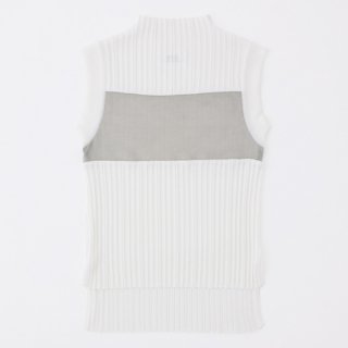 Random rib knit tank top<br/>/White