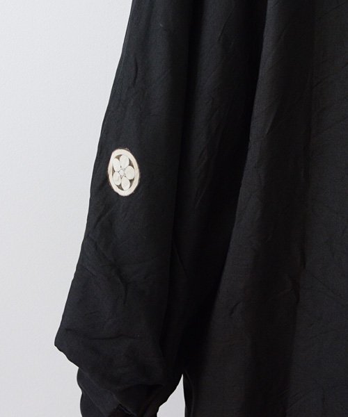 羽織 コート ジャパンヴィンテージ 略礼装 アンティーク着物 黒 | FUNS 