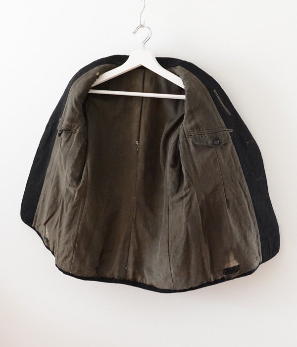 テーラードジャケット ジャパンヴィンテージ 30～40年代 肉厚ウール 黒 