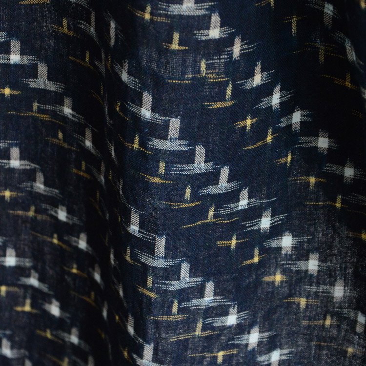 古布リメイク 襤褸 スカーフ ストール 藍染 絣 縞模様 つぎはぎ パッチ 