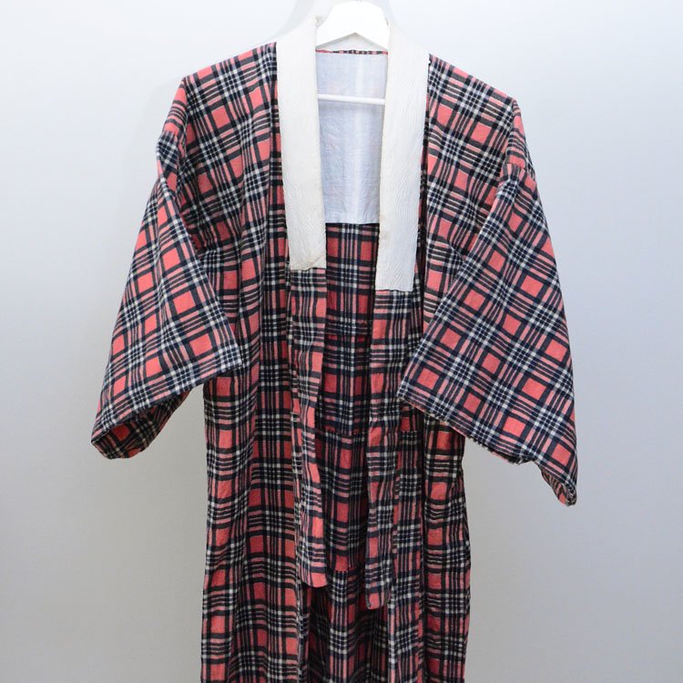  長襦袢 着物 ジャパンヴィンテージ フランネル コットン 昭和中期 | Juban Women Kimono Robe Japanese Vintage Flannel Cotton