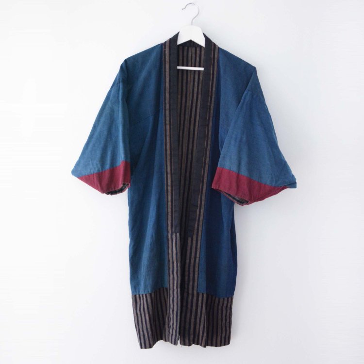  野良着 古着 藍染 クレイジーパターン 木綿 ジャパンヴィンテージ 大正 昭和 | Noragi Jacket Men Indigo Japan Vintage Crazy Pattern