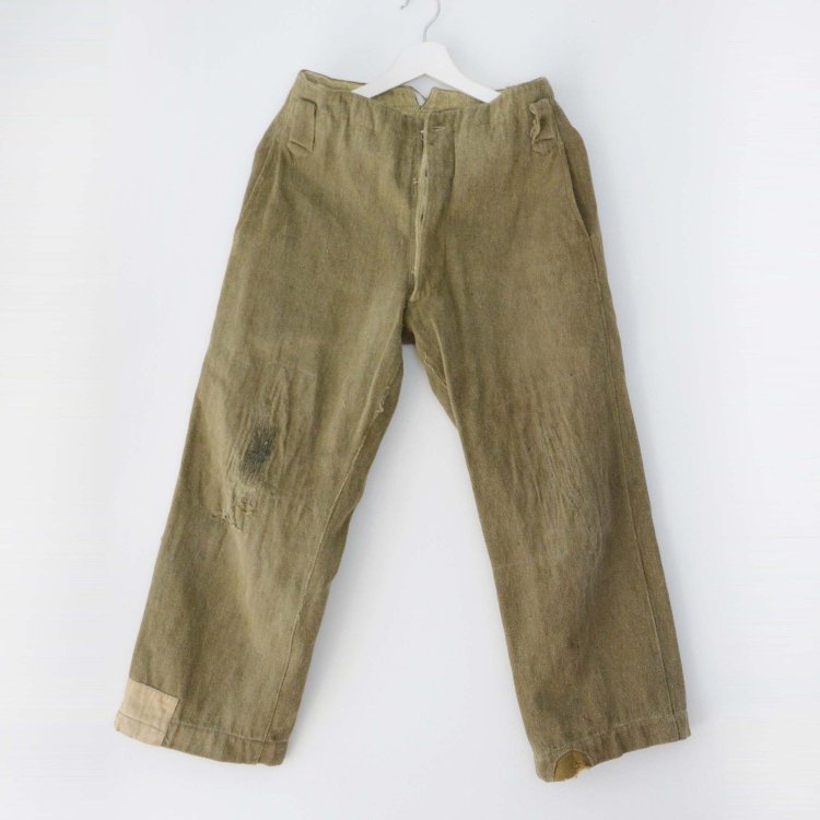 <img class='new_mark_img1' src='https://img.shop-pro.jp/img/new/icons61.gif' style='border:none;display:inline;margin:0px;padding:0px;width:auto;' />国民服 パンツ 襤褸 ジャパンヴィンテージ 40年代 | Japan Vintage Clothing Pants Boro 40s