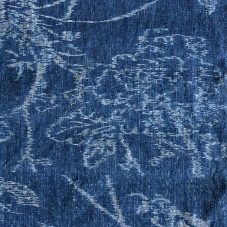  古布 藍染 絵絣 木綿 ジャパンヴィンテージ ファブリック テキスタイル 明治 大正 | Kasuri Fabric Indigo Japan Vintage Textile