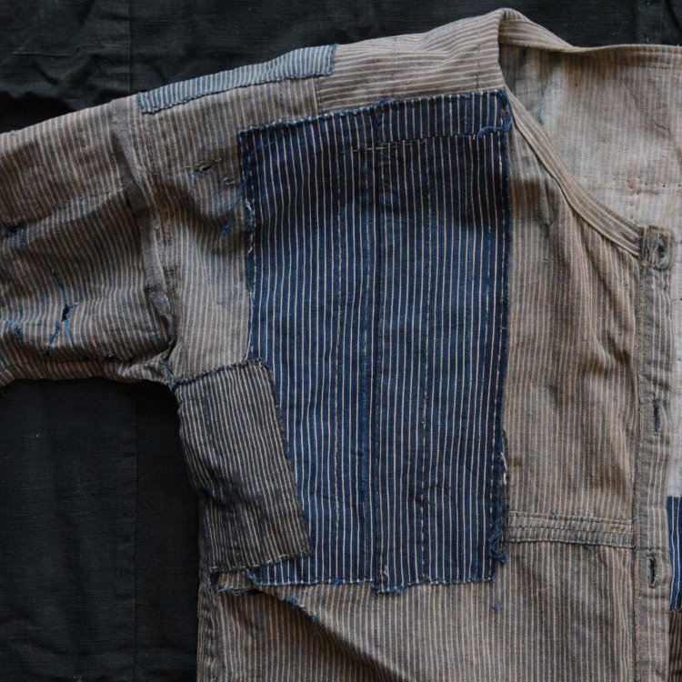 野良着 シャツ 襤褸 つぎはぎ クレイジーパターン ジャパンヴィンテージ 昭和初期 | FUNS | Noragi Shirt Boro Patch  Crazy Patchwork Japan Vintage