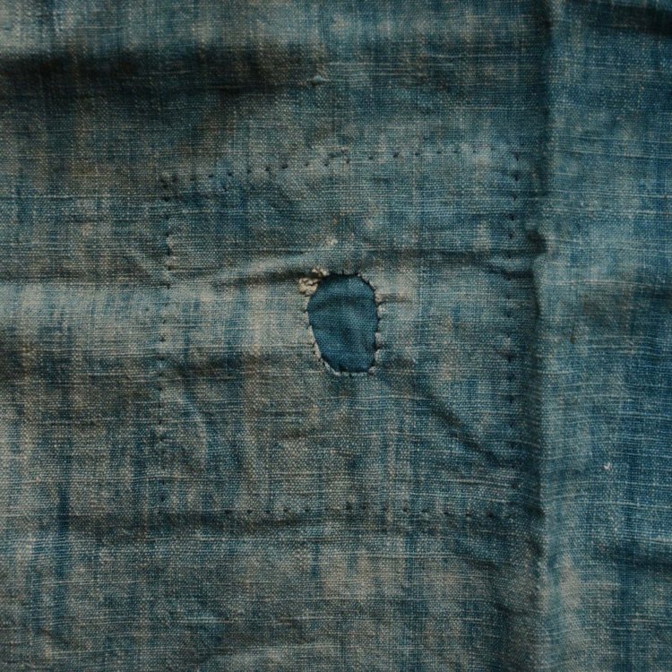  古布 藍染 花浅葱 木綿 ジャパンヴィンテージ アートファブリック 明治 大正 | Japanese Fabric Cotton Vintage Indigo Dyed Boro Repair