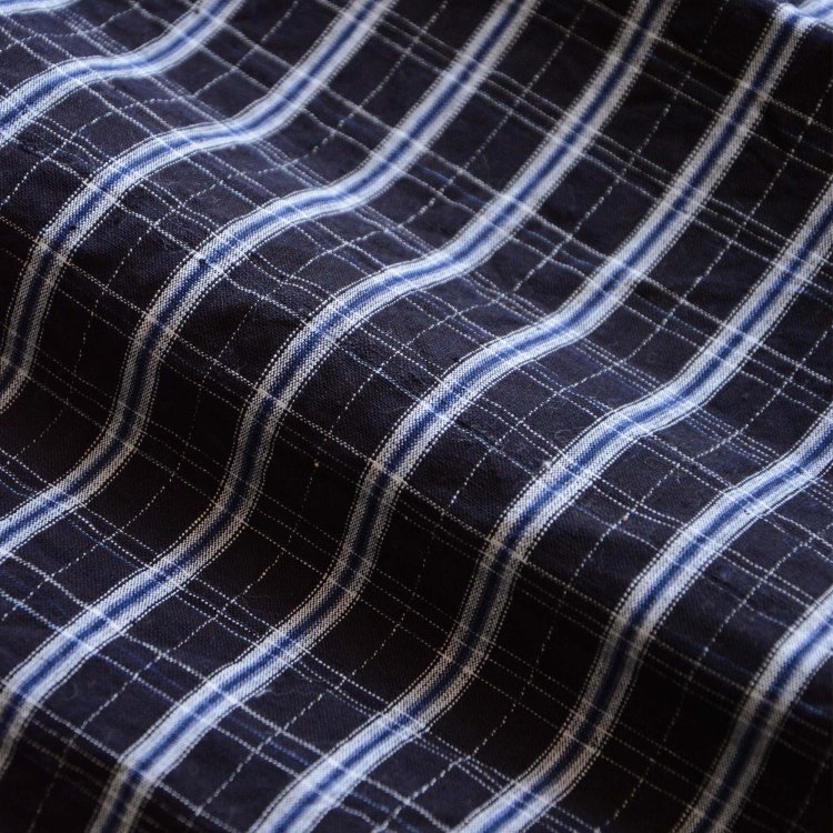  古布 木綿 反物 格子模様 ジャパンヴィンテージ ファブリック テキスタイル 昭和 1 | Japanese Fabric Vintage Cotton Checkered Pattern