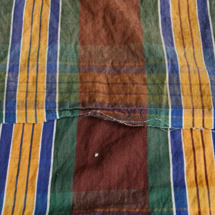 古布 木綿 格子模様 ジャパンヴィンテージ ファブリック テキスタイル 民藝 | Japanese Fabric Vintage Scraps Mingei Textile Checkered
