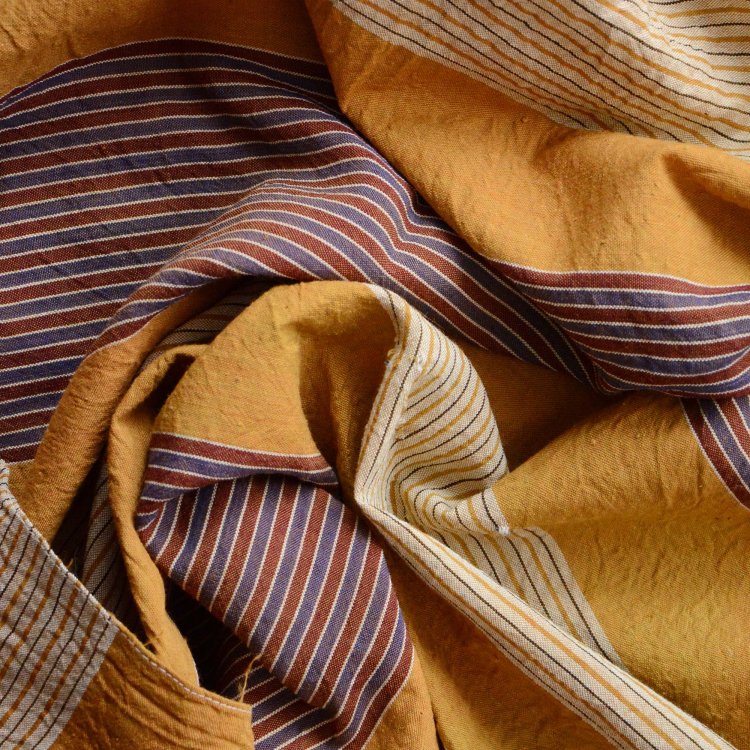  風呂敷 古布 縞模様 ジャパンヴィンテージ 昭和レトロ ファブリック テキスタイル | Japanese Fabric Vintage Cotton Furoshiki Wrap Cloth