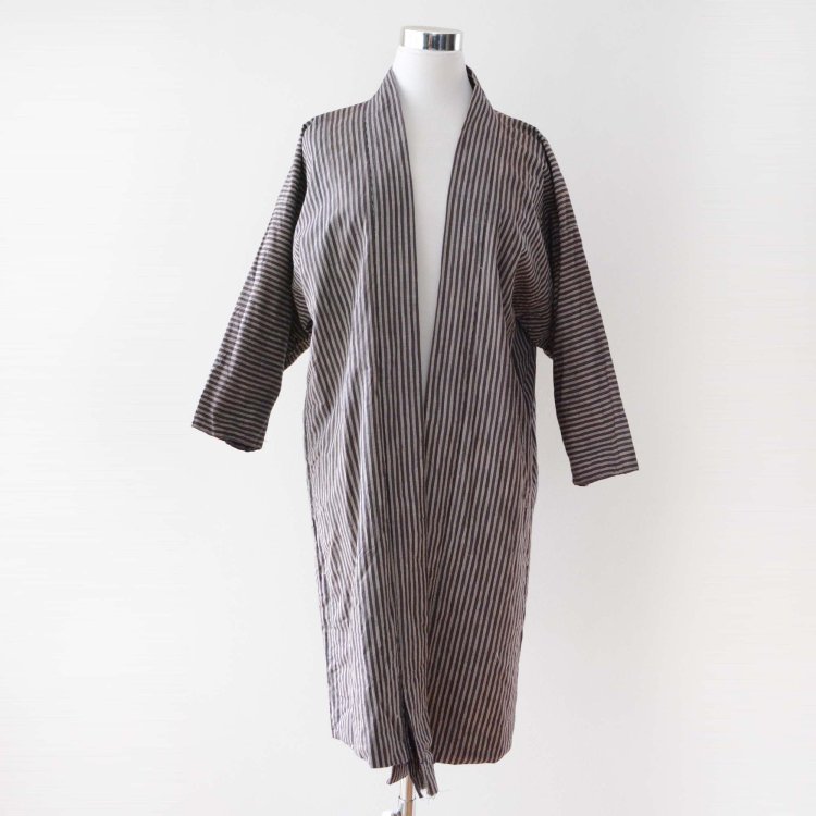  羽織 着物 筒袖 縞模様 裏地クレイジーパターン ジャパンヴィンテージ 大正 昭和 | Haori Jacket Kimono Japan Vintage Stripe Crazy Pattern