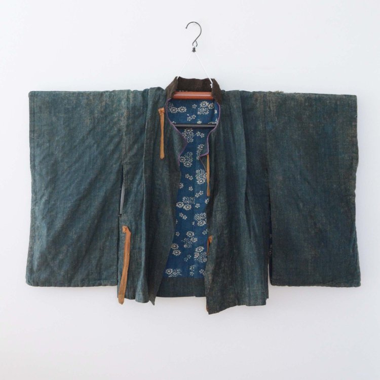 型染め 着物 藍染 道行 羽織 ジャパンヴィンテージ 明治 | Indigo Kimono Jacket Katazome Japan Vintage Haori Michiyuki 1800s