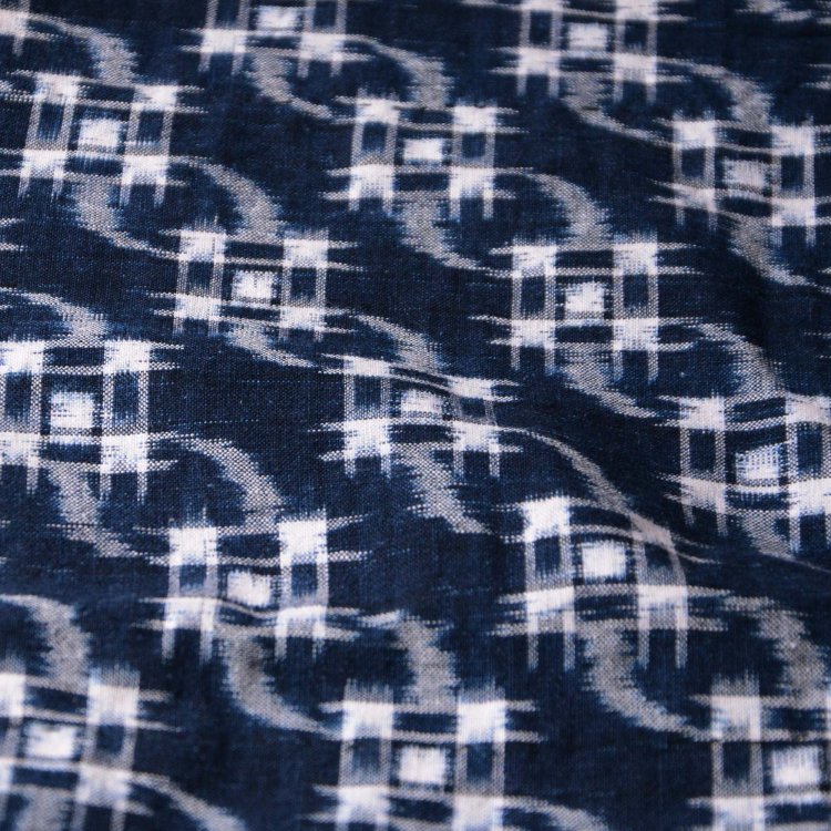 絣 生地 古布 木綿 藍染 ほどき ジャパンヴィンテージ アートファブリック 昭和 | Kasuri Fabric Indigo Japan Vintage Old Cloth