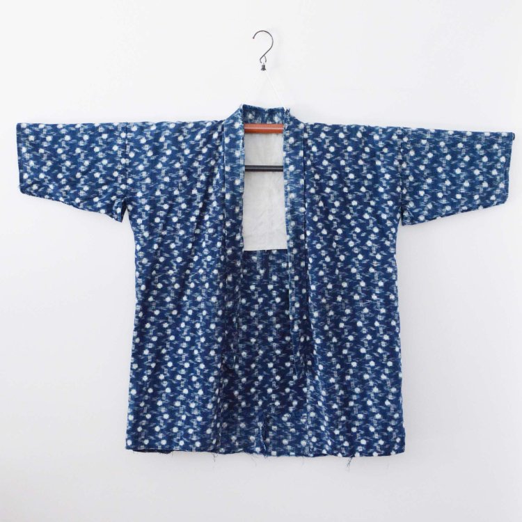 <img class='new_mark_img1' src='https://img.shop-pro.jp/img/new/icons61.gif' style='border:none;display:inline;margin:0px;padding:0px;width:auto;' />野良着 藍染 絣 着物 木綿 襤褸 ジャパンヴィンテージ 昭和 | Noragi Jacket Indigo Kasuri Kimono Cotton Japan Vintage Boro